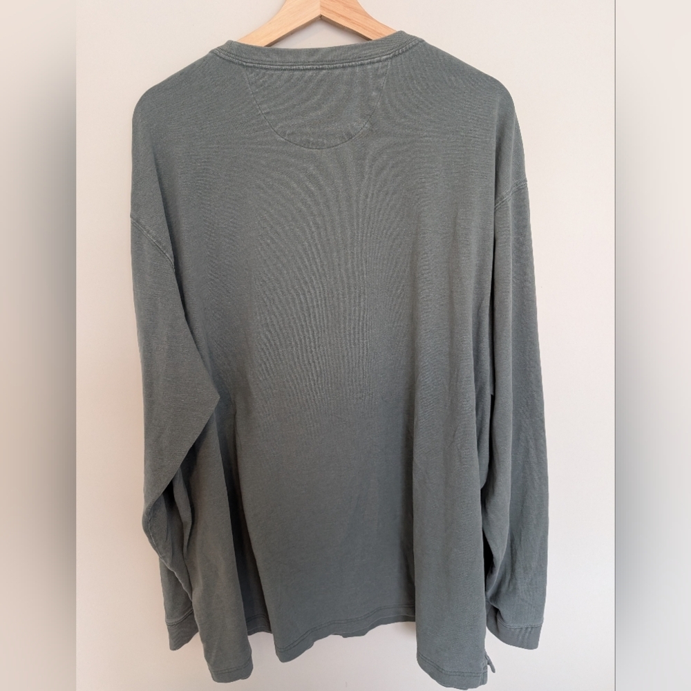 Duluth Trading Longtail T-Shirt Men's XXL Relaxed Fit Long Sleeve Gray Green - Picture 4 of 9
